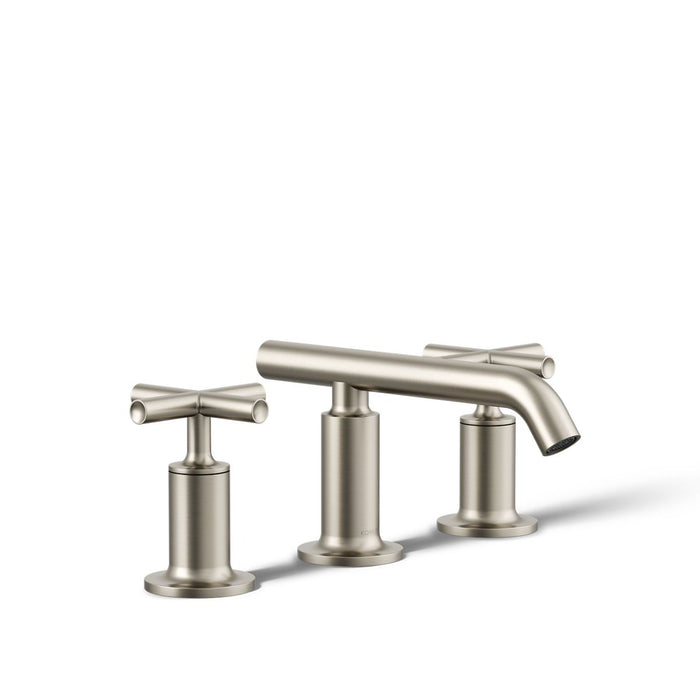 KOHLER K-14410-3 Purist Widespread bathroom sink faucet with Cross handles, 1.2 gpm