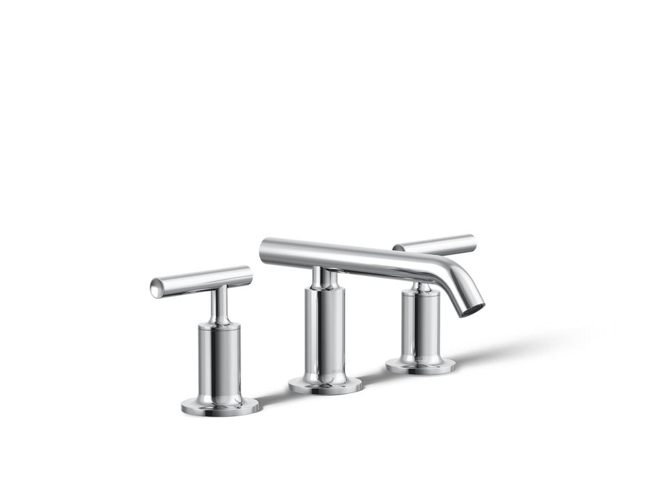 KOHLER K-14410-4 Purist Widespread bathroom sink faucet with Lever handles, 1.2 gpm, polished chrome
