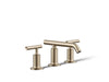 KOHLER K-14410-4 Purist Widespread bathroom sink faucet with Lever handles, 1.2 gpm, vibrant brushed bronze