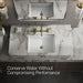 KOHLER K-14410-4 Purist Widespread bathroom sink faucet with Lever handles, 1.2 gpm, vibrant brushed moderne brass - view 5