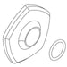 KOHLER K-1442132 Escutcheon Assembly, vibrant brushed moderne brass