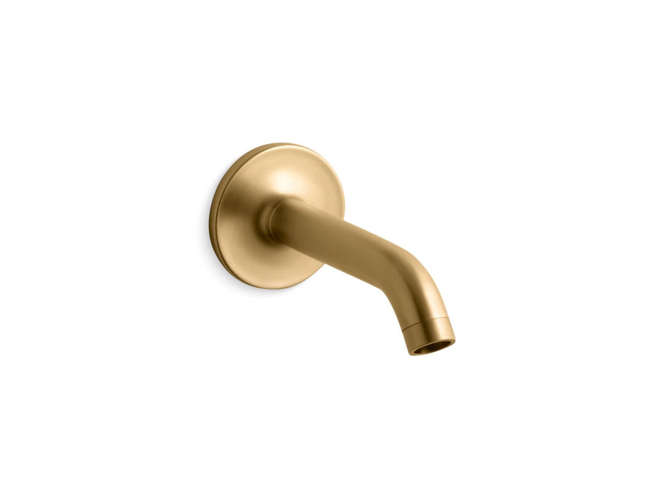 KOHLER K-14426 Purist Wall-mount bath spout, vibrant moderne brushed gold