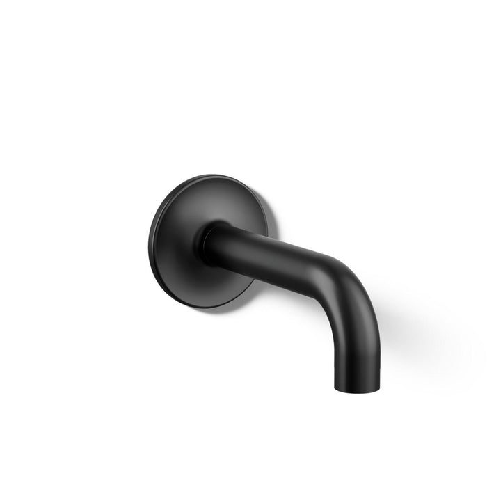 KOHLER K-14427 Purist Wall-mount bath spout, matte black - view 4