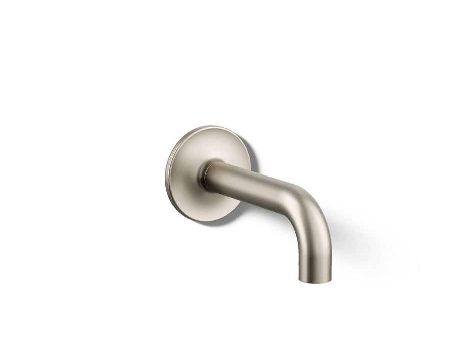 KOHLER K-14427 Purist Wall-mount bath spout, vibrant brushed nickel