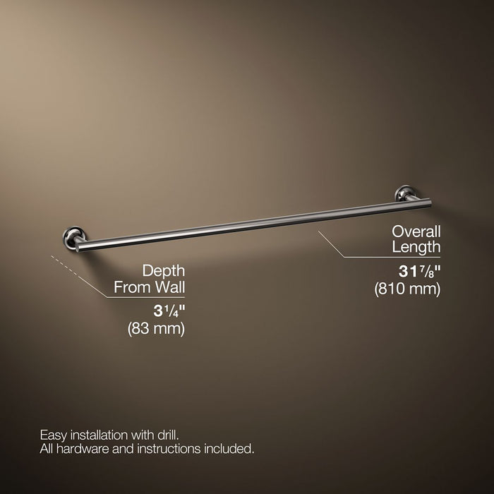 KOHLER K-14437 Purist 30" towel bar, vibrant titanium - view 4