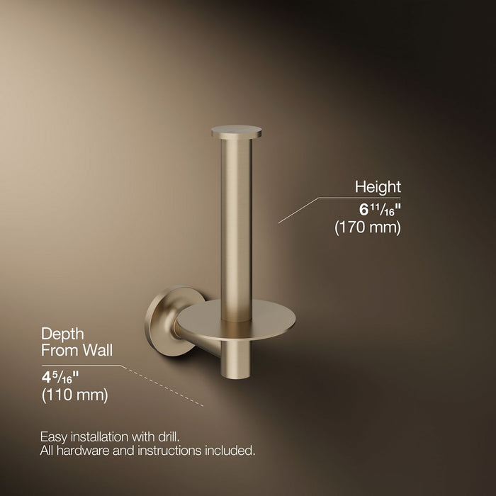 KOHLER K-14444 Purist Vertical toilet paper holder