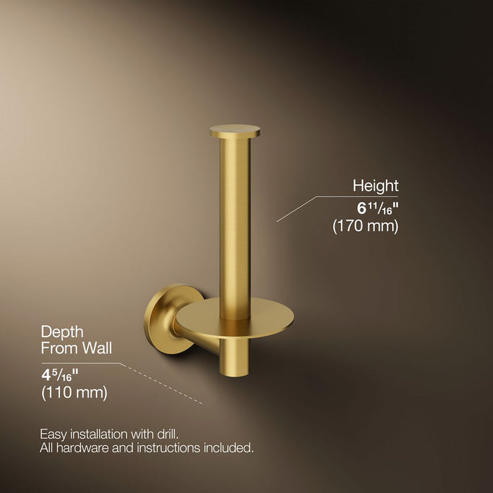 KOHLER K-14444 Purist Vertical toilet paper holder