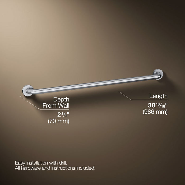 3/4 view of product with dimensions