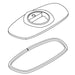 KOHLER K-1479254 Escutcheon Assembly, vibrant brushed moderne brass