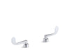 KOHLER K-16010-5 Triton Wristblade lever handles for centerset base faucet, polished chrome