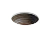 KOHLER K-17889-RL Derring 19-1/2" oval undermount bathroom sink, bourbon rutile