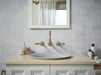 KOHLER K-17890-RL Derring Carillon 17-3/4" Round Drop-in Bathroom Sink, No Overflow, Bluestone Rutile - image focused on sing