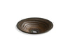 KOHLER K-17890-RL Derring Carillon 17-3/4" Round Drop-in Bathroom Sink, No Overflow, Bourbon Rutile - 3/4 view of product