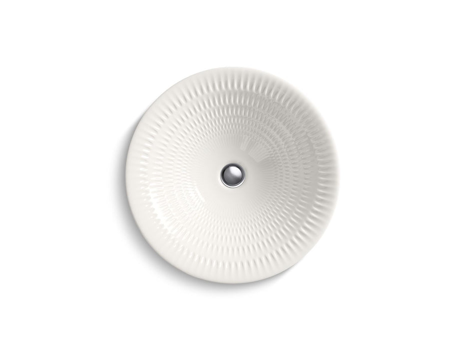 KOHLER K-17890-RL Derring Carillon 17-3/4" Round Drop-in Bathroom Sink, No Overflow