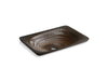 KOHLER K-17916-RL Derring 21" rectangular drop-in bathroom sink, no overflow, bourbon rutile