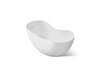 KOHLER K-1800 Abrazo 66" x 31-1/2" freestanding bath, honed white