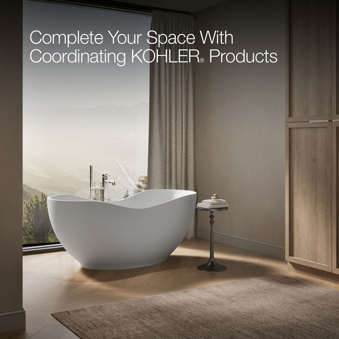 KOHLER K-1800 Abrazo 66" x 31-1/2" freestanding bath, honed white - view 3