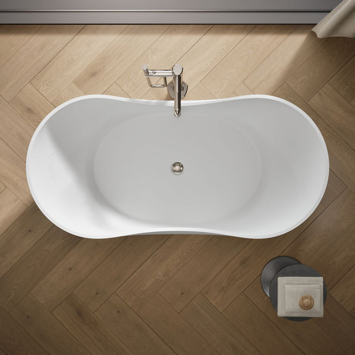 KOHLER K-1800 Abrazo 66" x 31-1/2" freestanding bath, honed white - view 5