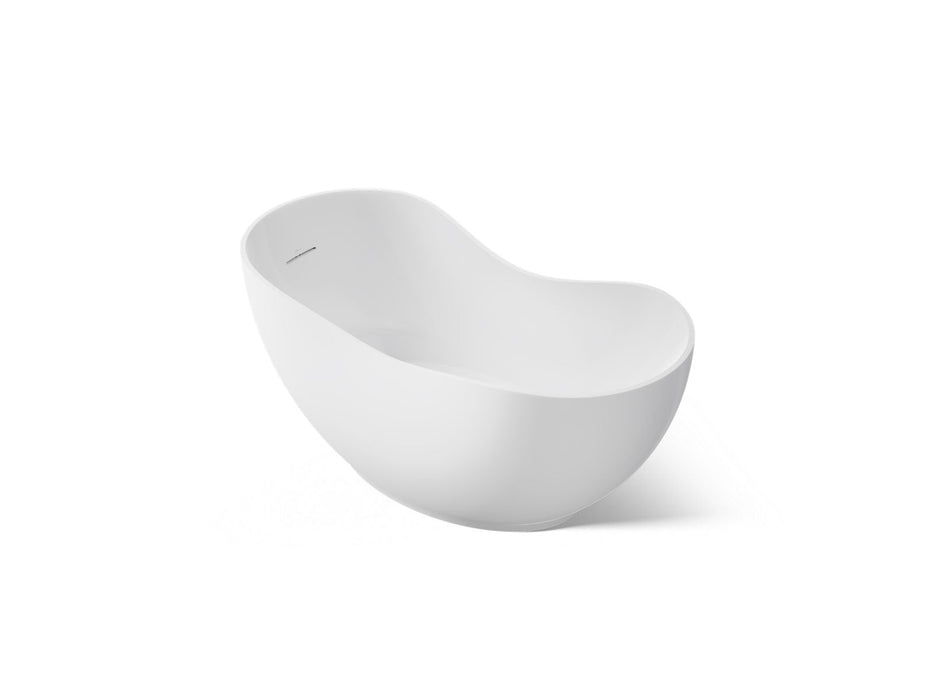 KOHLER K-1800 Abrazo 66" x 31-1/2" freestanding bath, white