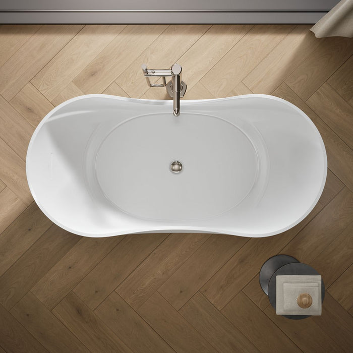 KOHLER K-1800 Abrazo 66" x 31-1/2" freestanding bath, white - view 4