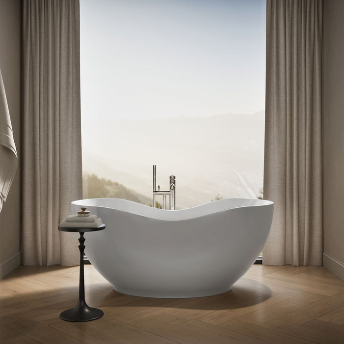 KOHLER K-1800 Abrazo 66" x 31-1/2" freestanding bath, white - view 5