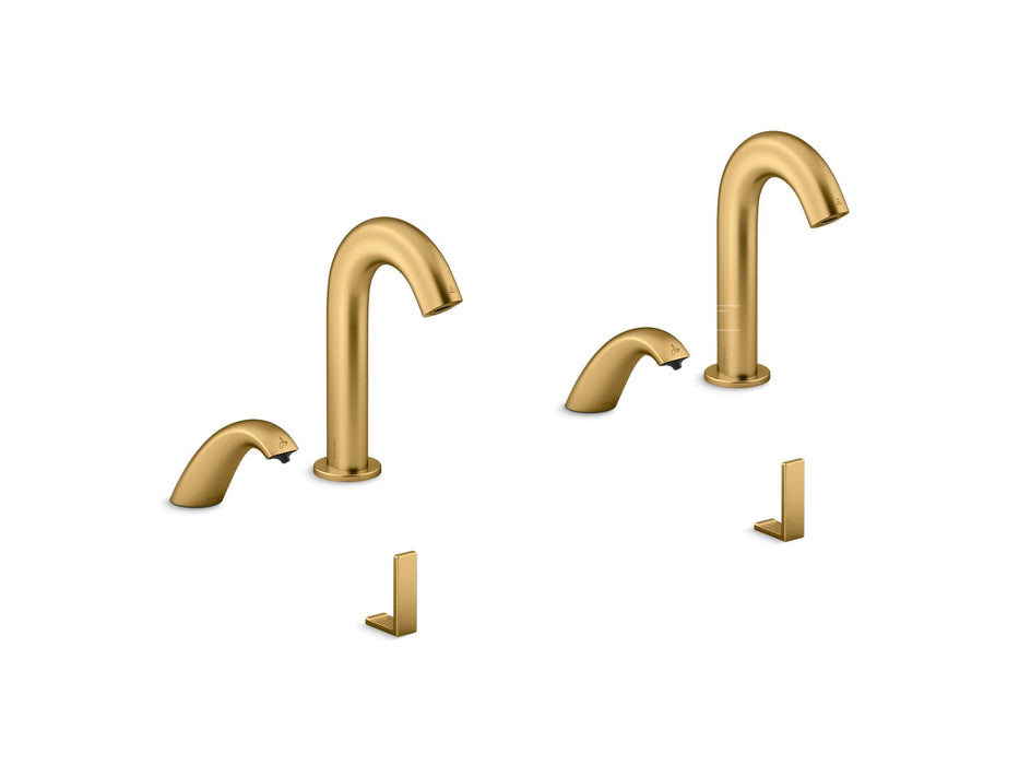 KOHLER K-181032-BB1 Oblo Curve Touchless lavatory faucets and soap dispensers for Constellation lavatory system, 0.5 gpm