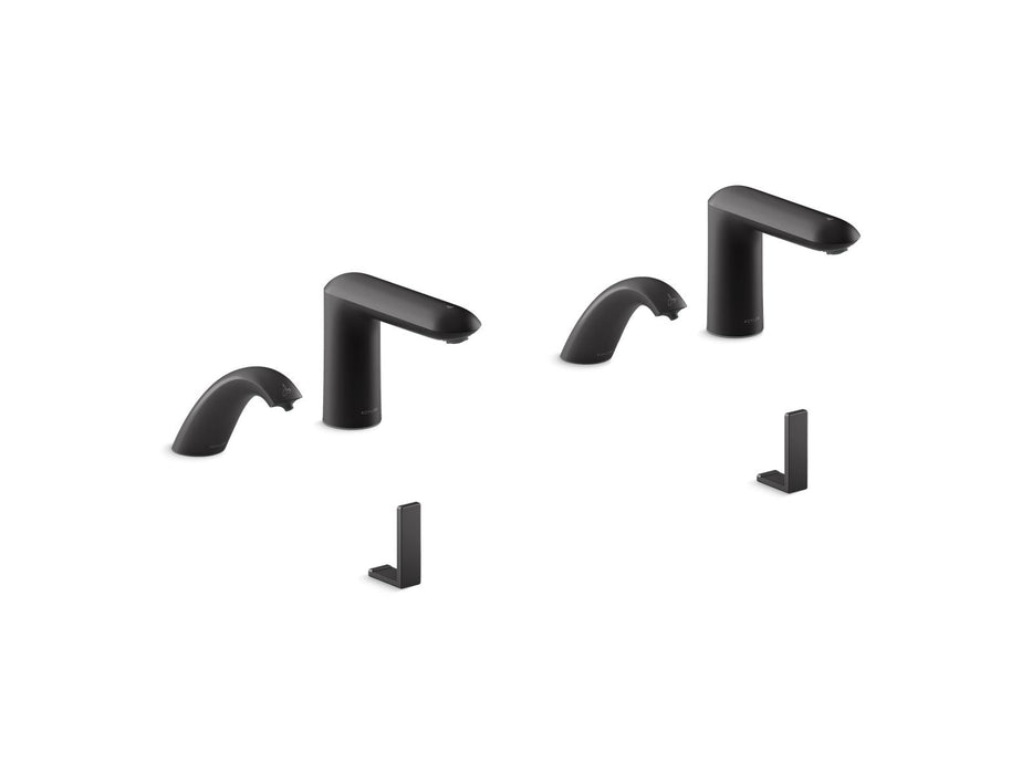 KOHLER K-181032-BK1 Kumin Curve Touchless lavatory faucets and soap dispensers for Constellation lavatory system, 0.5...