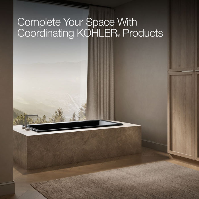 KOHLER K-1821 Underscore 66" x 32" drop-in bath, black black - view 2
