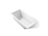 KOHLER K-1821 Underscore 66" x 32" drop-in bath, white