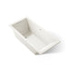 KOHLER K-1821-W1 Underscore 66" x 32" drop-in bath with Bask heated surface, biscuit