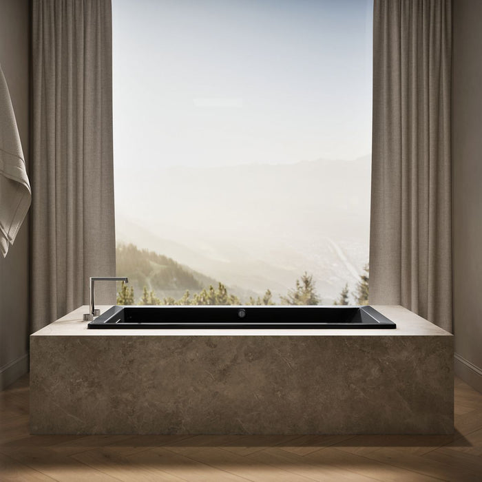 KOHLER K-1821-W1 Underscore 66" x 32" drop-in bath with Bask heated surface
