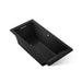 KOHLER K-1822-GH Underscore 66" x 32" drop-in Heated BubbleMassage air bath, black black