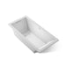 KOHLER K-1822-GH Underscore 66" x 32" drop-in Heated BubbleMassage air bath, ice grey