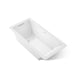 KOHLER K-1822-GH Underscore 66" x 32" drop-in Heated BubbleMassage air bath, white
