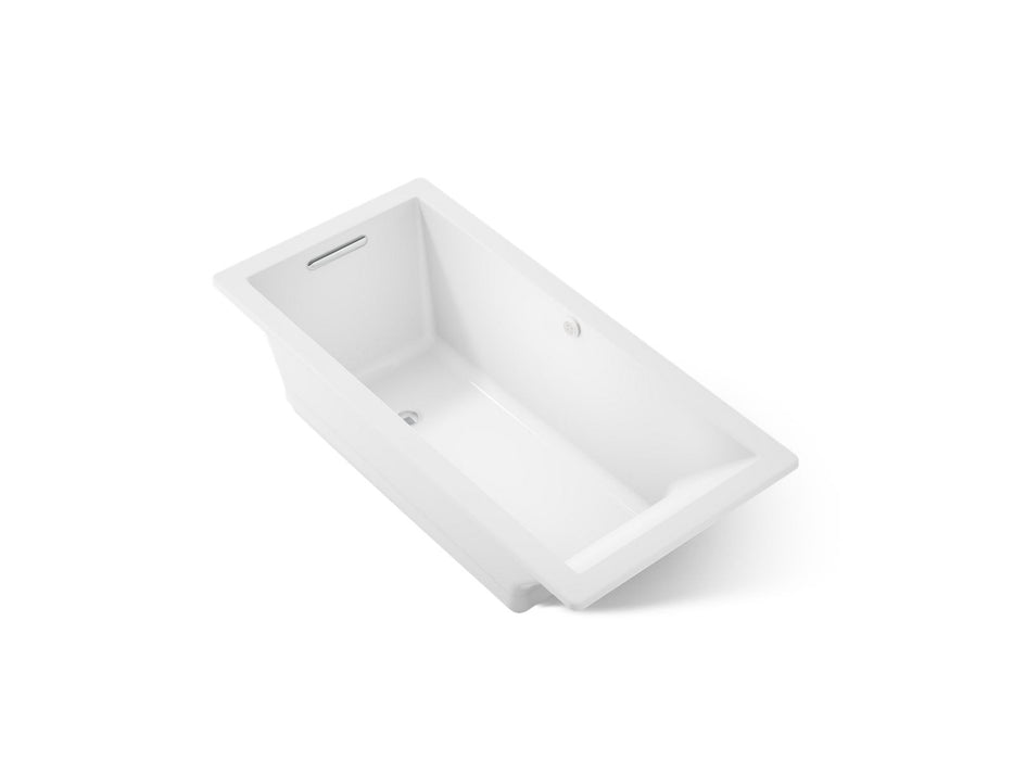 KOHLER K-1822-GH Underscore 66" x 32" drop-in Heated BubbleMassage air bath, white