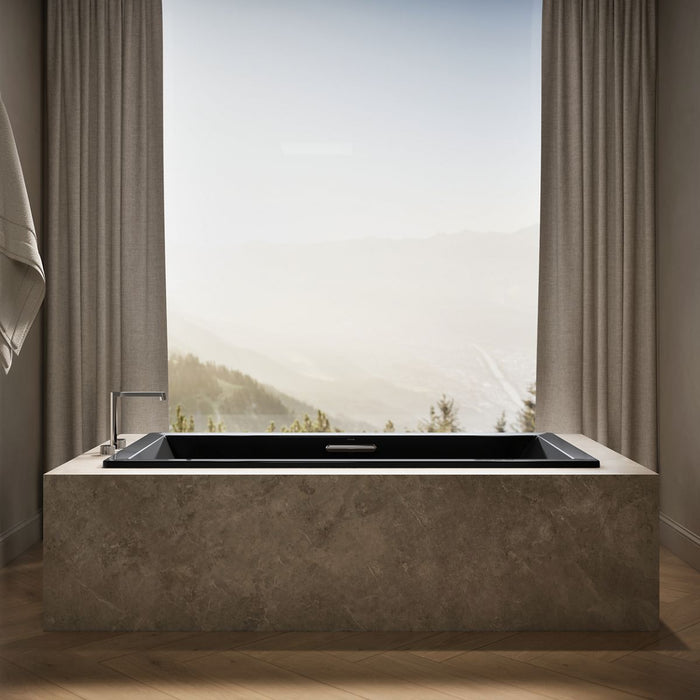 KOHLER K-1834-W1 Underscore 72" x 36" drop-in bath with Bask heated surface, black black - view 3