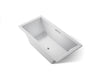 KOHLER K-1834-W1 Underscore 72" x 36" drop-in bath with Bask heated surface, ice grey