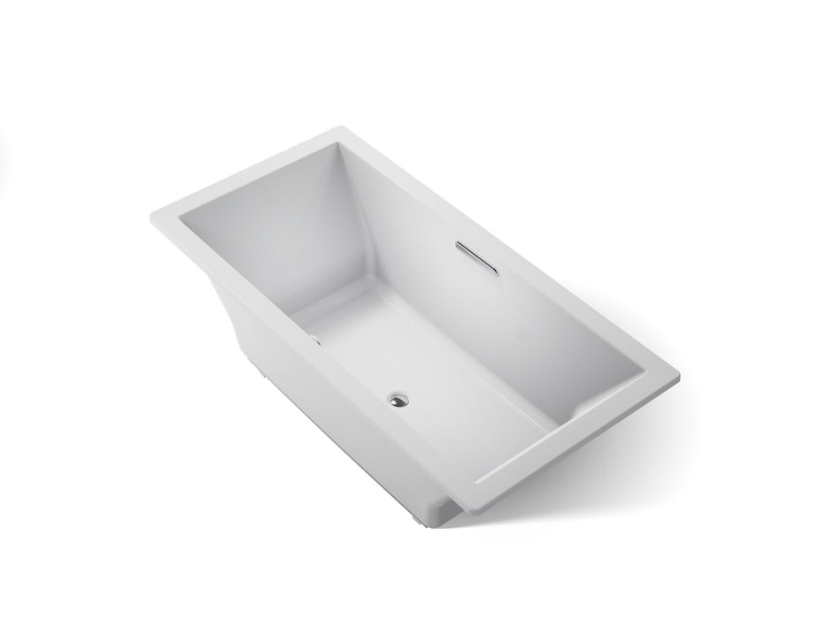 KOHLER K-1834-W1 Underscore 72" x 36" drop-in bath with Bask heated surface, ice grey