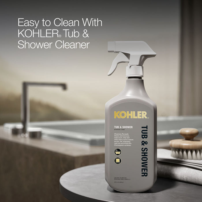 KOHLER K-1834-W1 Underscore 72" x 36" drop-in bath with Bask heated surface, ice grey - view 4