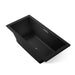 KOHLER K-1835-GHW Underscore 72" x 36" drop-in Heated BubbleMassage air bath with Bask heated surface, black black