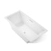 KOHLER K-1835-GHW Underscore 72" x 36" drop-in Heated BubbleMassage air bath with Bask heated surface, white