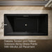 KOHLER K-1835-JH Underscore 72" x 36" drop-in heated whirlpool bath, black black - view 5