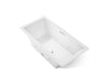 KOHLER K-1835-JH Underscore 72" x 36" drop-in heated whirlpool bath, white
