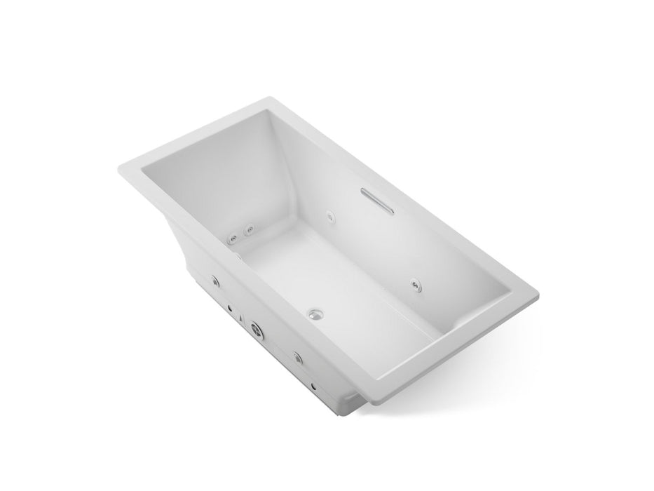 KOHLER K-1835-XHGH Underscore 72" x 36" drop-in Heated BubbleMassage air bath with whirlpool, ice grey
