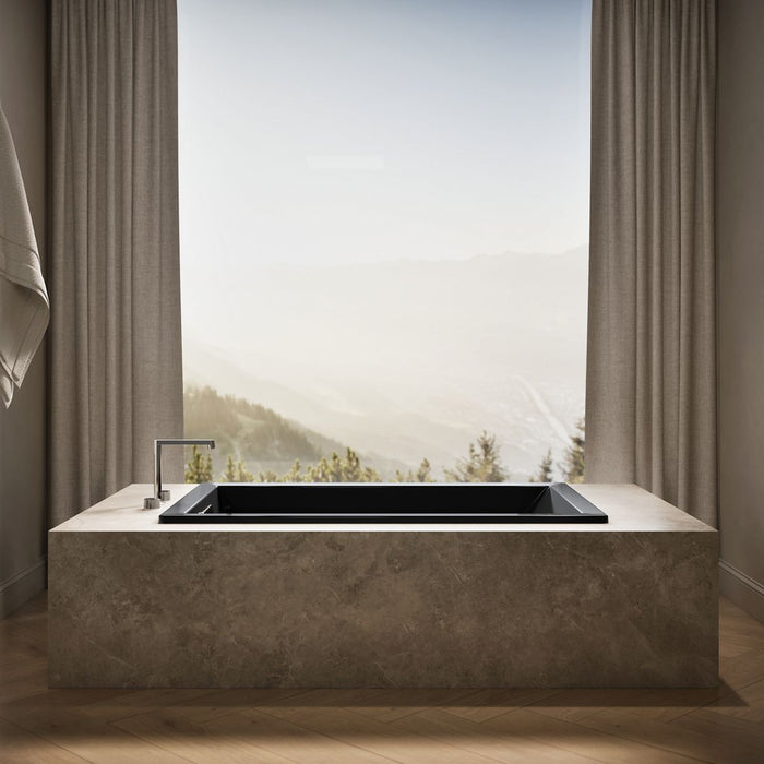 KOHLER K-1848 Underscore 60" x 36" drop-in bath, black black - view 2