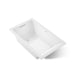 KOHLER K-1849-GHW Underscore 60" x 36" drop-in Heated BubbleMassage air bath with Bask heated surface, white