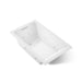 KOHLER K-1849-JH Underscore 60" x 36" drop-in heated whirlpool bath, white