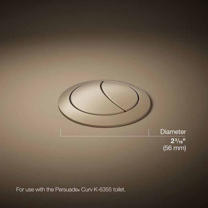 KOHLER K-186 Persuade Dual-flush actuator, vibrant brushed bronze - view 4