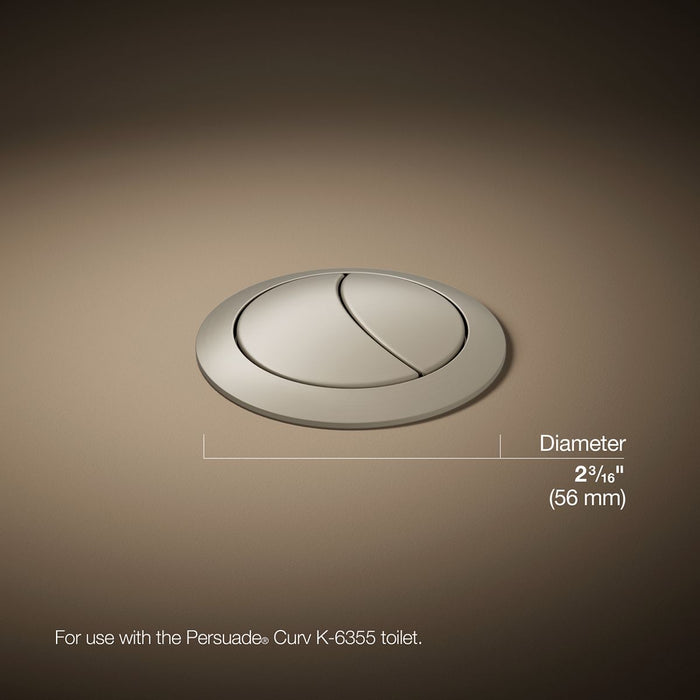KOHLER K-186 Persuade Dual-flush actuator, vibrant brushed nickel - view 4