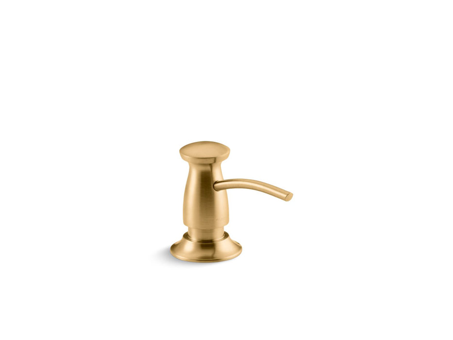 KOHLER K-1893-C Transitional design soap/lotion dispenser, vibrant brushed moderne brass